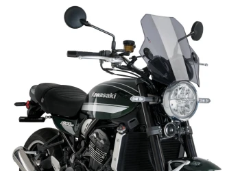 HARDREV Copri Tubi Forcella Z 900RS Adatto Per Kawasaki Z900RS 2018-2023 Emblema Brutto Rivestimento Decorativo Copertura Del Clacson Sotto Il Faro 2019 2020 2021 2022 Accessori (Argento