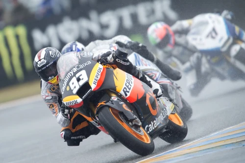 Chute de Marc Marquez au cours de la fran&ccedil;aise Grand Prix